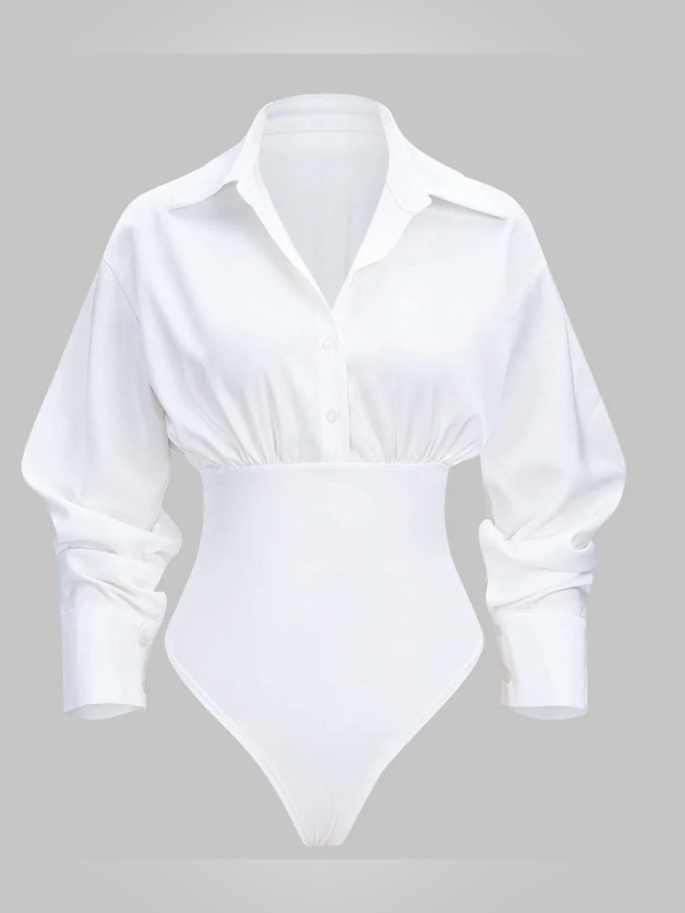 Micas Solid Patchwork Long Sleeve Bodysuit M WC13-42